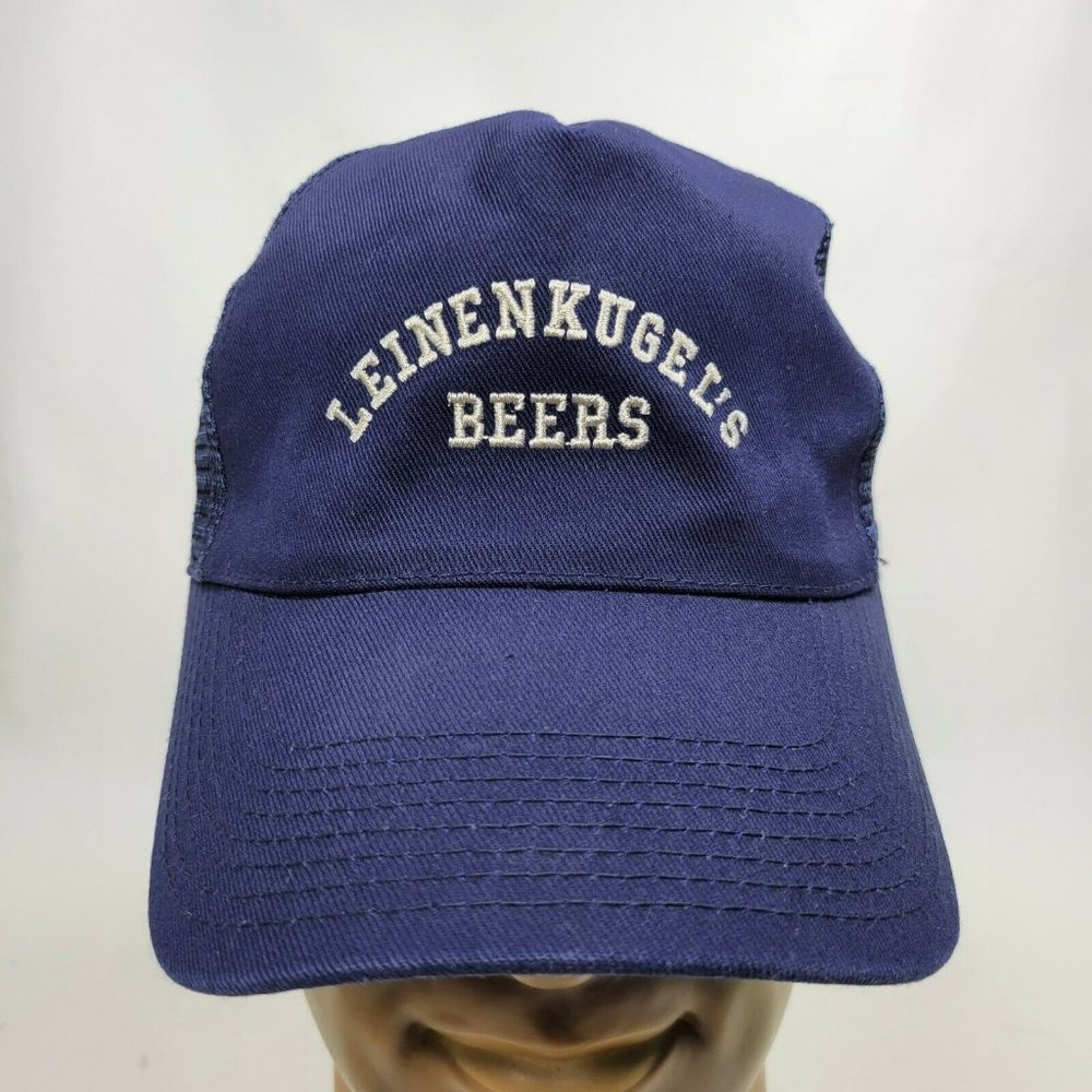 Leinenkugel's Beers Legend Snapback Trucker Hat Cap Navy Blue 5-Panel Mesh Back